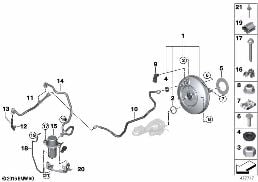 Vacuumpomp voor remkrachtversterker diagram for BMW X1L F49 LCI X1 25LiX