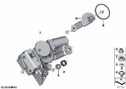 SINGLE PARTS FOR REAR WINDOW WIPER diagram for BMW 5 Series E61 530d