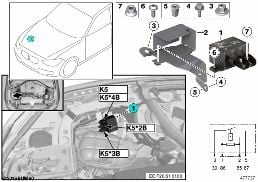 RELAY, ELECTRIC FAN MOTOR 850W K5 diagram for BMW 4 Series F32 428iX
