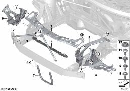 แผงหน้า diagram for BMW MINI Countryman F60 One