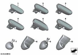 กระจกมองหลัง diagram for BMW MINI Countryman F60 One