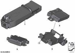 SEPARATE COMPONENTS TELEPHONY WCA/NFC diagram for BMW 3 Series F30 LCI 316d