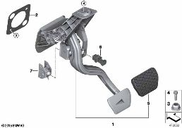 PEDAL ASSEMBLY, AUTOMATIC TRANSMISSION diagram for BMW 3 Series G21 Touring 330d