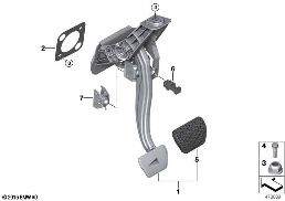 PEDAL ASSEMBLY, AUTOMATIC TRANSMISSION diagram for BMW 3 Series G21 Touring 330d