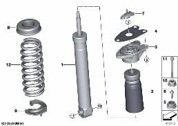 Αμορτισέρ πίσω diagram for BMW 3 Series F80 M3 M3