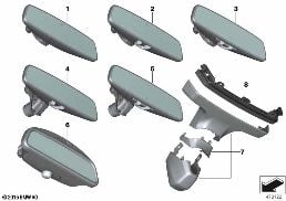 INTERIOR MIRROR diagram for BMW 5 Series G30 LCI 530d