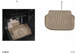 All Weather Floor Liners diagram for BMW 5 Series F10 550iX