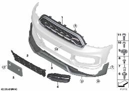 TRIM PANEL FOR DECOR ELEMENTS FRONT JCW