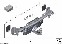 RETROFIT KIT, TRAILER COUPLING SWIVELING diagram for BMW 3 Series G20 Sedan 320i