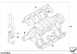 CRANKSHAFT WITH BEARING SHELLS