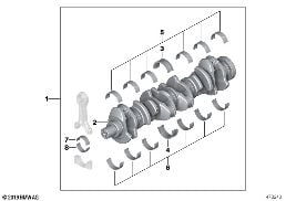 CRANKSHAFT WITH BEARING SHELLS
