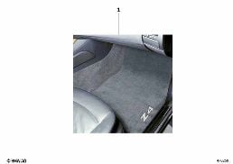 FLOOR MATS diagram for BMW Z4 E89 30i