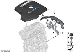 Motorakoestiek diagram for BMW 5 Series G30 530e