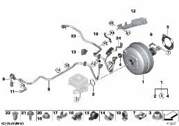 POWER BRAKE UNIT DEPRESSION diagram for BMW 5 Series E60 LCI 530i