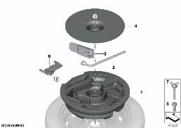 COMPACT SPARE WHEEL RETAINER