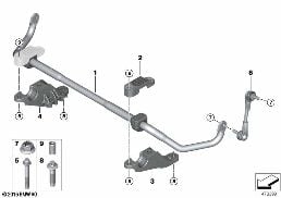 STABILIZER, FRONT, AWD diagram for BMW 7 Series G11 730dX