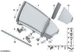 Persiana electr. p puerta tras. diagram for BMW 7 Series F02 740Li