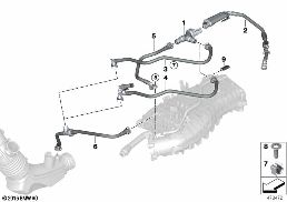 Tankonluchingventil diagram for BMW 5 Series G30 530e