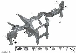 CARRIER INSTRUMENT PANEL diagram for BMW X5 M F85 X5 M