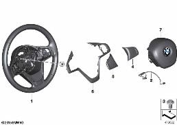 LEATHER STEERING WHEEL diagram for BMW X1 F48 LCI 25eX
