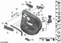 แผงบุประตู ด้านหลัง diagram for BMW MINI Countryman F60 One