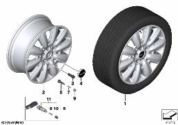 MINI LA WHEEL PIN SPOKE 533 - 18