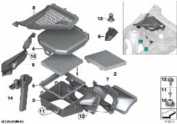 MICROFILTER/HOUSING PARTS diagram for BMW X4 F26 28iX