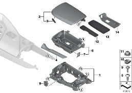 ARMREST, CENTRE CONSOLE diagram for BMW i8 I12 i8