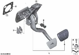 PEDAL ASSEMBLY, AUTOMATIC TRANSMISSION diagram for BMW 3 Series G21 Touring 330d