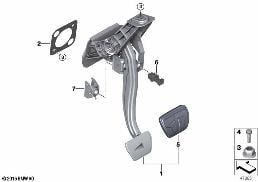 PEDAL ASSEMBLY, AUTOMATIC TRANSMISSION diagram for BMW 3 Series G21 Touring 330d