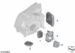 SINGLE PARTS, HEADLIGHT ELECTRONICS diagram for BMW 5 Series G30 530i