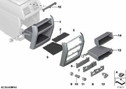 MOUNTING PARTS, CENTER CONSOLE, REAR diagram for BMW X5 M F85 X5 M