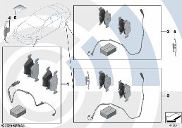 SERVICE KIT FOR BRAKE PADS / VALUE LINE diagram for BMW 5 Series F07 GT 530d 155kW