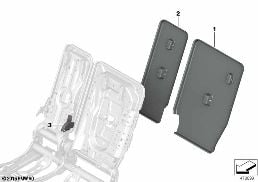 SEAT, REAR, BACKREST TRIM COVERS