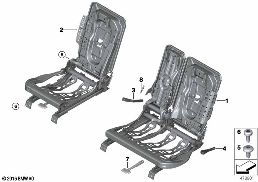 SEAT, REAR, SEAT FRAME, COMFORT SEAT