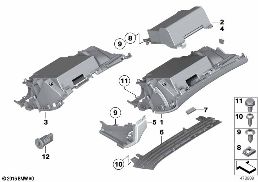 GLOVE BOX diagram for BMW Z4 E89 30i