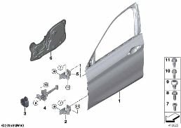 FRONT DOOR-HINGE/DOOR BRAKE