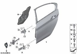 REAR DOOR - HINGE/DOOR BRAKE