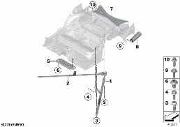 REINFORCEMENT FOR BODY, REAR diagram for BMW 3 Series F30 335i