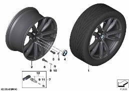 Llanta AL BMW M doble radio 469-20'' diagram for BMW X6 F16 35iX