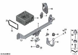 TOWING HITCH, DETACHABLE diagram for BMW 2 Series F45 Active Tourer LCI 216i