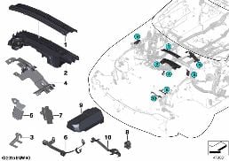 CABLE HOLDER/COVERING diagram for BMW 5 Series F10 550i