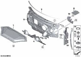 ฉนวนกันเสียงด้านหน้า diagram for BMW MINI Countryman F60 One