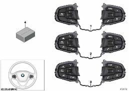 SWITCH, STEERING WHEEL, BASE diagram for BMW 5 Series G30 520i