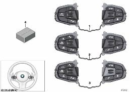 SWITCH FOR STEERING WHEEL M SPORT diagram for BMW X3 G08 30iX