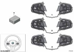 Şalter direksiyon simidi M-Sport diagram for BMW X4 G02 30iX