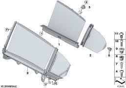 ROLLER SUN VIZOR, REAR DOOR diagram for BMW 5 Series G30 LCI 530d
