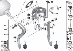 PEDAL ASSY W OVER-CENTER HELPER SPRING