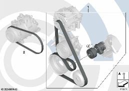 REP. KIT, DRIVEBELT ASSEMBLY,VALUE LINE diagram for BMW 6 Series F12 LCI 650i
