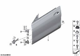 FRONT DOOR-HINGE/DOOR BRAKE diagram for BMW 6 Series G32 GT 640iX